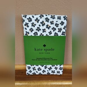 NWT! Kate Spade Set Of 2 Floral Leopard Print Standard Pillowcases - 100% Cotton